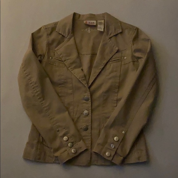 Tan Canvas Jacket, Size 8 - Picture 2 of 8